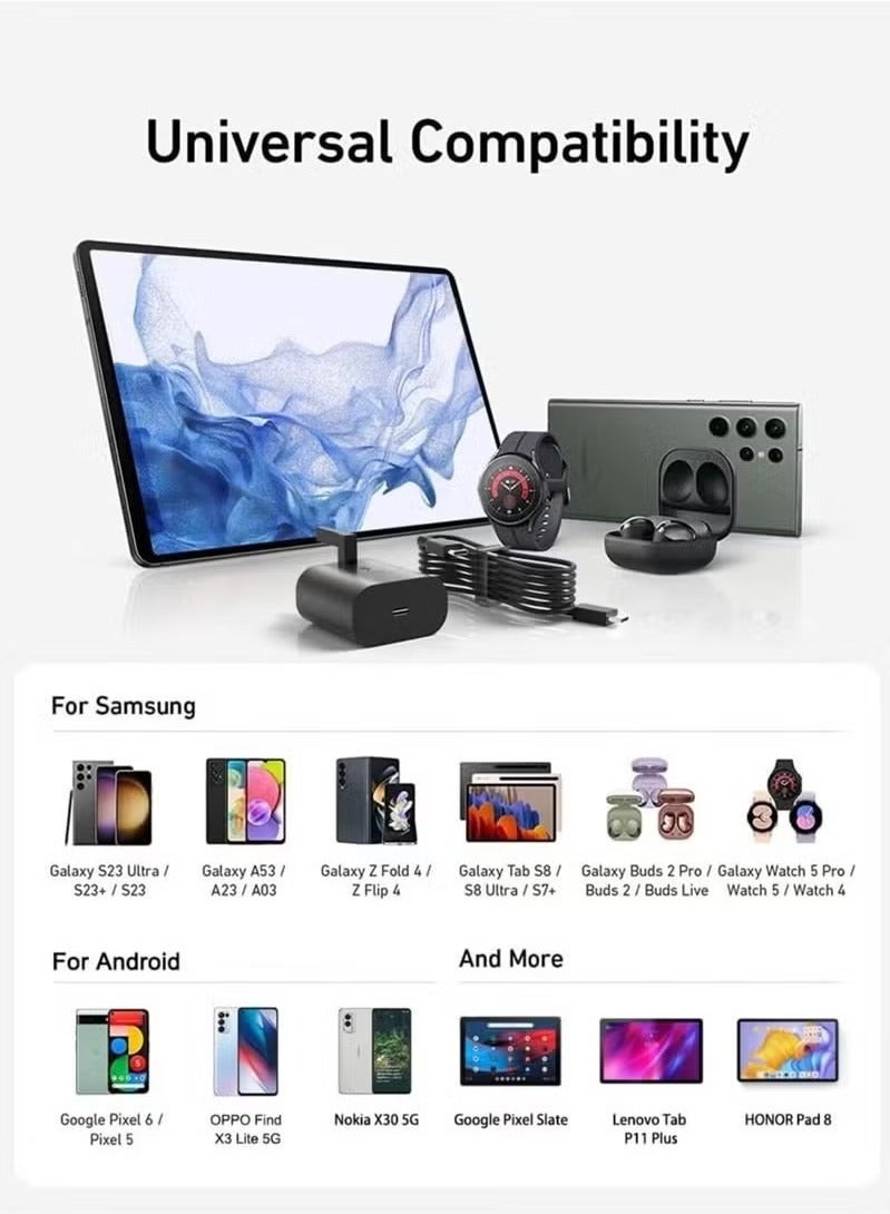 45W Super Fast Charger for Samsung Galaxy Charger Head USB-C, S23 Ultra S23 Plus S23 S23 S22 Ultra S22 S21 Ultra S21 S21 A54 A53 A52 A32 - Image 4