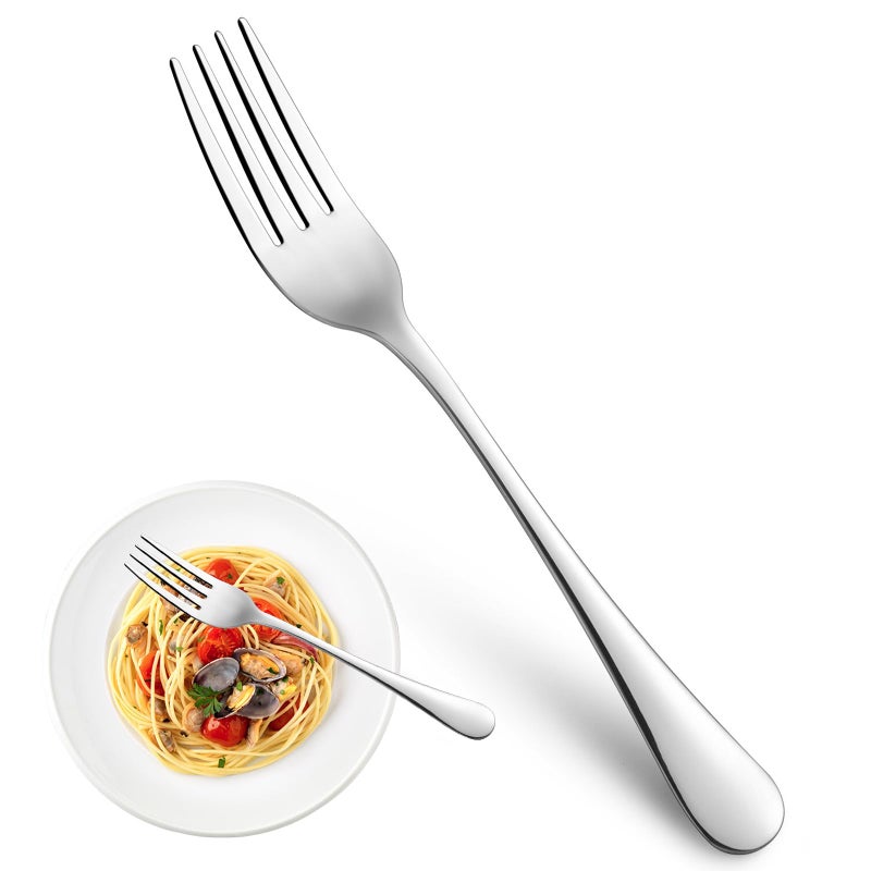 Dinner ForksSet of 16 Top Food Grade Stainless Steel Silverware ForksTable ForksFlatware Forks8 InchesMirror Finish  Dishwasher SafeUse for HomeKitchen or Restaurant
