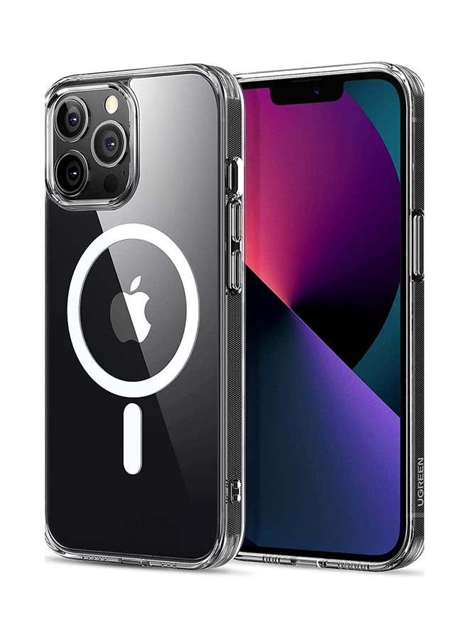 جراب iPhone 13 Pro Max Magsafe مقاس 6.7 بوصة جراب مغناطيسي نحيف مقاوم للاصفرار وممتص للصدمات ومضاد للخدش جراب كريستال صلب لهاتف iPhone 13 Pro Max جراب شفاف - Image 1
