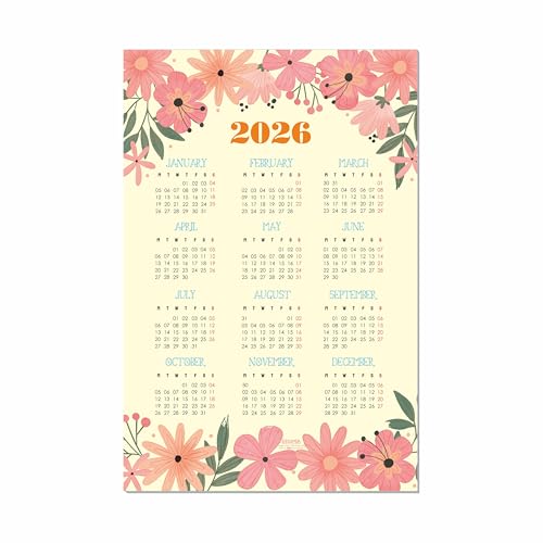 ESCAPER Wall Calendar 2026 – 12 x 18 Inch, Laminated 300 GSM Paper, Easy-to-Stick, Durable & Stylish Yearly Planner for Home, Office & Gift for Family or Colleagues - Image 1
