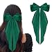 WLLHYF Big Bow Hair Clips Satin Silky Bow Barrettes Long Tail French Hair Bows Metal Hair Pins Bowknot Hair Clamps Hair Accessories for Women Girls Wedding Birthday Party (Bright-Red) - Image 2