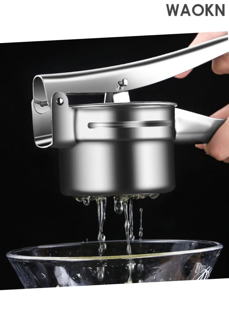 دبليو أيه أو كي أن هراسة بطاطس 3 في 1 قابلة للفصل ومكبس يدوي - هرس خضروات من الفولاذ المقاوم للصدأ عالي التحمل بمقبض غير قابل للانزلاق - أداة مطبخ محمولة لعصر البطاطس وهرسها وأطعمة الأطفال - سهلة التنظيف والحمل - Image 5