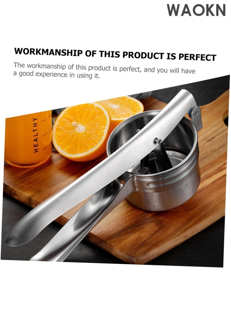 دبليو أيه أو كي أن هراسة بطاطس 3 في 1 قابلة للفصل ومكبس يدوي - هرس خضروات من الفولاذ المقاوم للصدأ عالي التحمل بمقبض غير قابل للانزلاق - أداة مطبخ محمولة لعصر البطاطس وهرسها وأطعمة الأطفال - سهلة التنظيف والحمل - Image 4