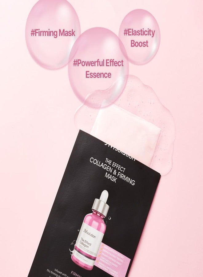 JMsolution The Effect Collagen & Firming Sheet Mask (10 Sheets) | 9 Types of Collagen | Skin Elasticity Tested | Vegan-Certified K-Beauty Face Mask - Image 3