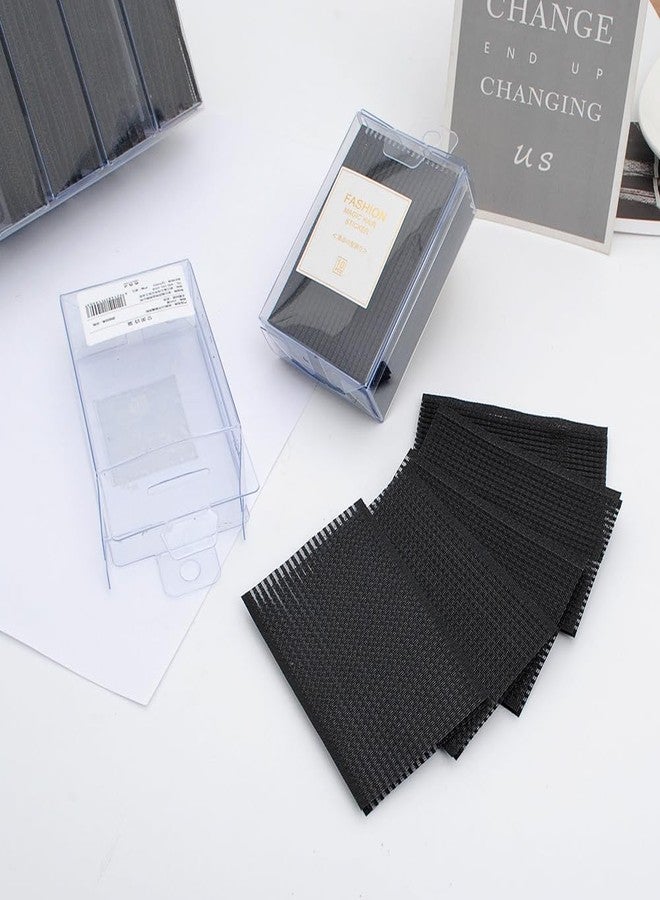 Pxiryanlow 10Pcs Black Magic Bangs Hair Pad, Plastic Paste Posts Square Hair Pad, Hair Styling Tool Barber Acessories Hair Holder Barber Grippers, Hair Accessories, Clips and Barrettes - Image 1