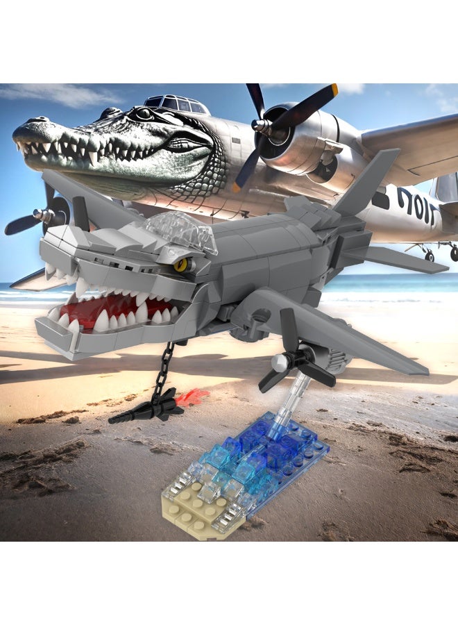 إسكدنيا Foreign AI Shanhai Jing Crocodile Bomber Building Block Model Decoration Toy Children's Educational Game Accessories Assembled Game Gift for family and Friends - Image 2