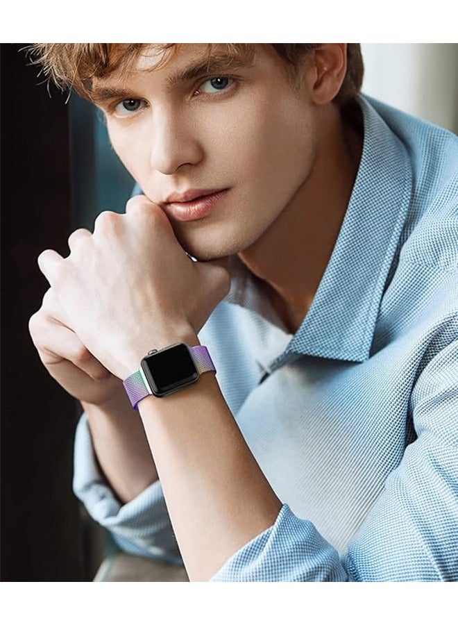 متوافقة مع أحزمة HUAWEI Watch Fit2 للرجال والنساء ، الأساور المعدنية المغناطيسية المصنوعة من الفولاذ المقاوم للصدأ متوافقة مع الألوان - Image 3