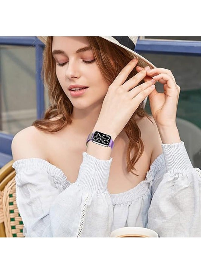 متوافقة مع أحزمة HUAWEI Watch Fit2 للرجال والنساء ، الأساور المعدنية المغناطيسية المصنوعة من الفولاذ المقاوم للصدأ متوافقة مع الألوان - Image 2