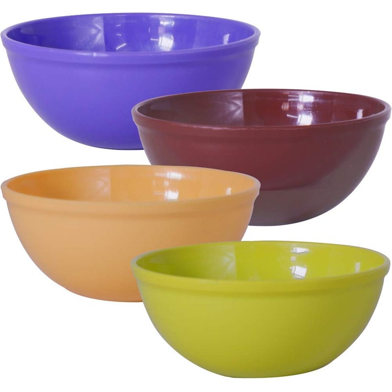 Wonder Sigma 1500 Microwave Safe Multipurpose Plastic Bowl Set, 4 pc Bowl 1300 ml, Yellow Red Violet Green Color - Image 1