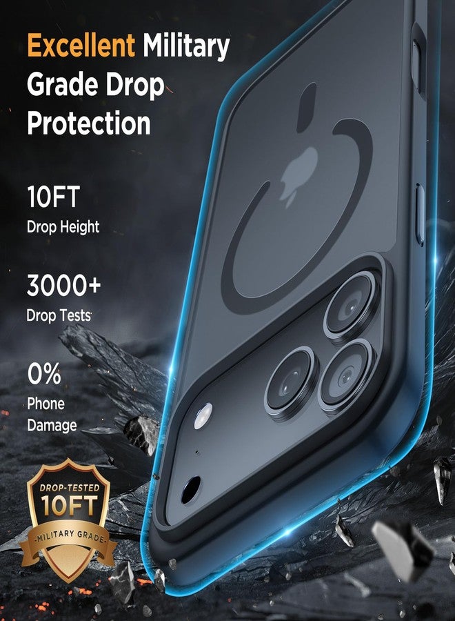 ميراكيس جراب Miracase المغناطيسي لهاتف iPhone 17 Pro Max مع واقي شاشة [متوافق مع MagSafe] جراب رفيع وخفيف الوزن، حماية فائقة بمواصفات عسكرية لهاتف iPhone 17 Pro Max، غطاء حماية 6.9 بوصة، أسود - Image 5