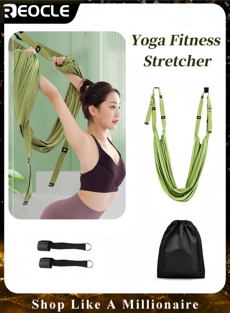 REOCLE Yoga Fitness Stretcher Waist Back Leg Stretch Adjustable Height Back Bend Assist Trainer Leg Stretcher Aerial Yoga Anti-gravity Inversion Exercises Flexibility Tensile Trainer for Rehab & Pilates & Dance  - Image 1