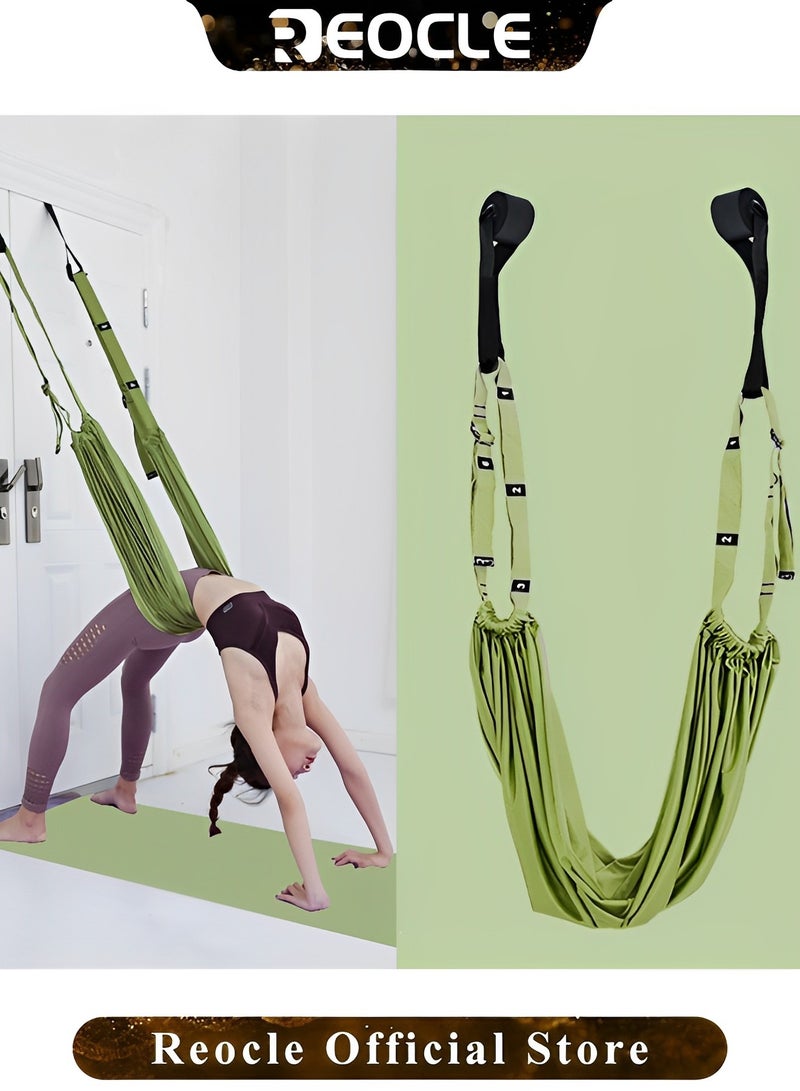 REOCLE Yoga Fitness Stretcher Waist Back Leg Stretch Adjustable Height Back Bend Assist Trainer Leg Stretcher Aerial Yoga Anti-gravity Inversion Exercises Flexibility Tensile Trainer for Rehab & Pilates & Dance  - Image 2