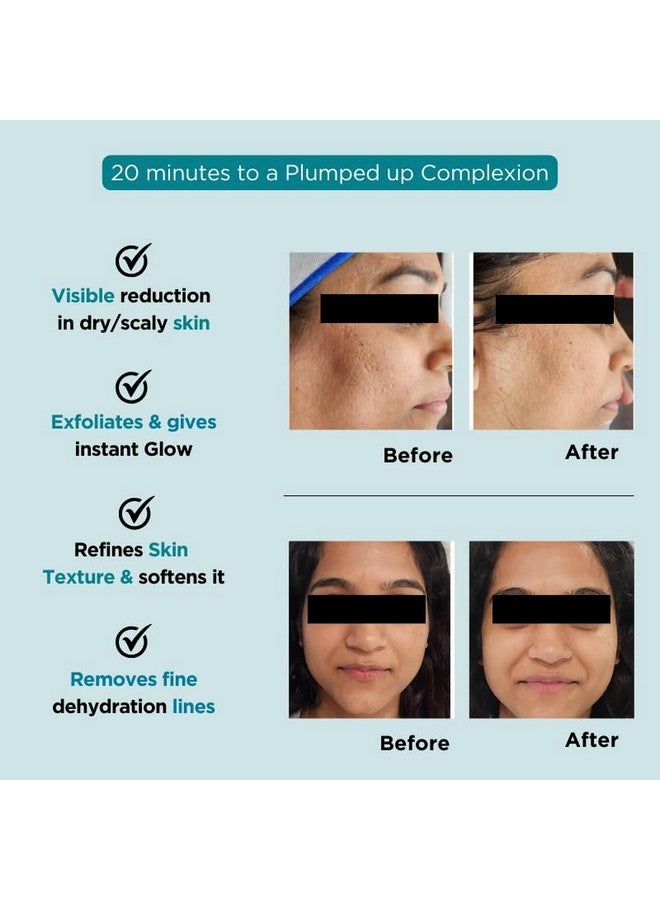 SkinQ Hydrate & Nourish Mask 60Gm Instant Nourishment In 20 Mins Ceramides & Squalane Hydrates Dry Dehydrated Skin & Improves Skin Health Gel Based & Aha Based Face Mask Women & Men - Image 3