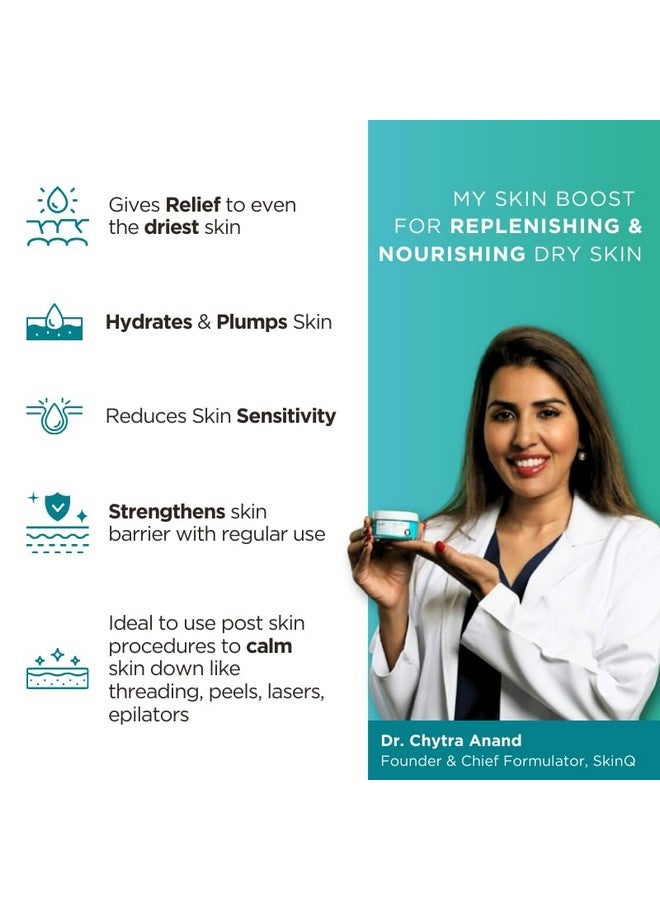 SkinQ Hydrate & Nourish Mask 60Gm Instant Nourishment In 20 Mins Ceramides & Squalane Hydrates Dry Dehydrated Skin & Improves Skin Health Gel Based & Aha Based Face Mask Women & Men - Image 2