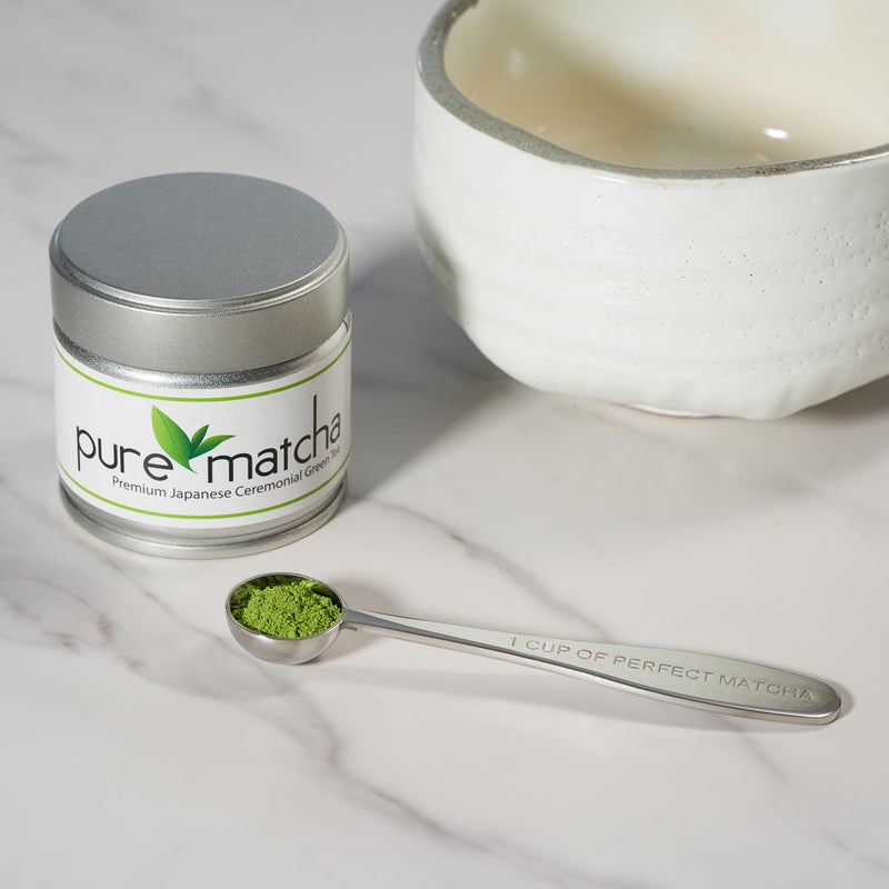Pure Matcha ملعقة قياس ماتشا | كوب واحد من ماتشا المثالي | مغرفة من الفولاذ المقاوم للصدأ | تشطيب عالي الجودة | 1/2 ملعقة صغيرة | حصة 1 جرام - Image 3