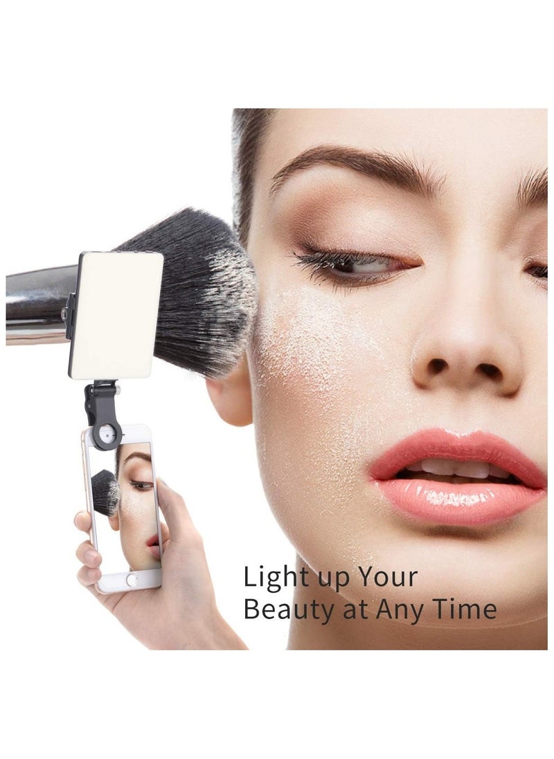 Hihonor 60 LED High Power Rechargeable Clip Fill Video Light with Front & Back Clip, Adjusted 3 Light Modes for Phone, iPhone, Android, iPad, Laptop, for Makeup, Selfie, Vlog, Video Conference - Image 3