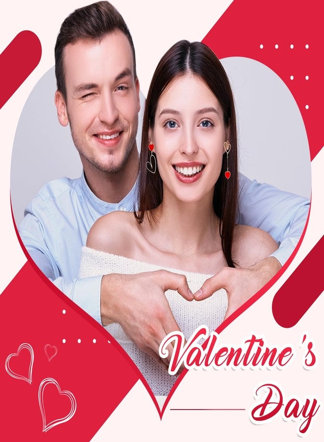جاجيلي مجموعة جاغلي من 6 أزواج من أقراط عيد الحب للنساء والفتيات، أقراط على شكل قلب، أقراط من اللؤلؤ الصناعي، أقراط مزينة بخرز كريستالي لامع، هدية مثالية لعيد الميلاد، عيد الحب، وعيد الأم. - Image 5