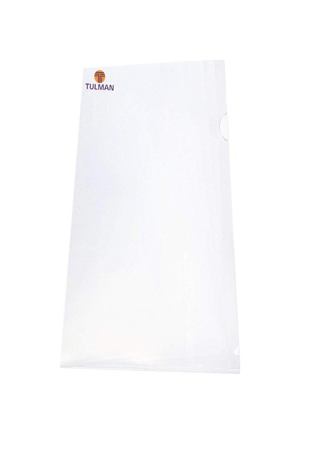 TULMAN L-Type Transparent A4 Size Document Sleeve Project Document Holder Plastic Folder for Document Paper Certificate - 40 Pcs - Image 1
