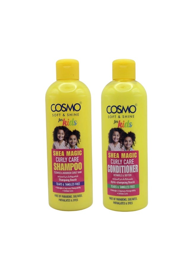 COSMO SHAMPOO AND CONDITIONER SHEA MAGIC CURLY CARE FOR KIDS 480ML