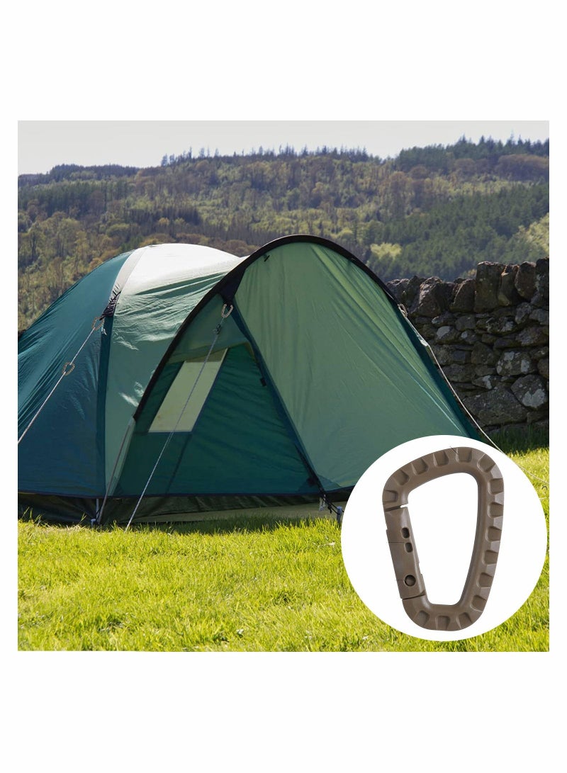 SYOSI مشابك مفاتيح كاربينر مع قفل على شكل حرف D 12 حزمة مشابك زنبركية للأدوات، مشابك للتعليق على حقيبة الظهر، تكتيكية للسفر في الهواء الطلق، التخييم، المشي، الصيد - Image 4