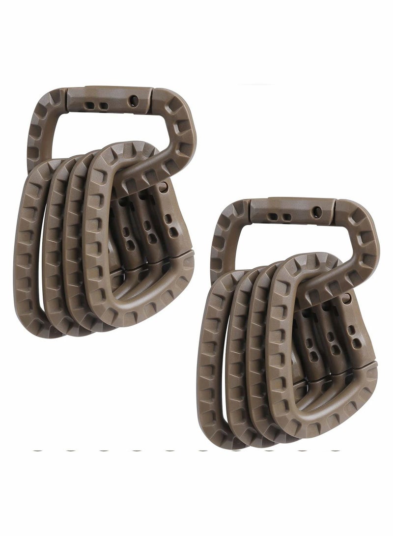 SYOSI مشابك مفاتيح كاربينر مع قفل على شكل حرف D 12 حزمة مشابك زنبركية للأدوات، مشابك للتعليق على حقيبة الظهر، تكتيكية للسفر في الهواء الطلق، التخييم، المشي، الصيد - Image 5