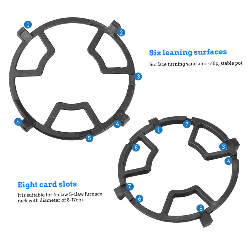 Cast Iron Wok Ring Holder Stable Cooking Anti Slip Design For Gas Stoves - Image 3
