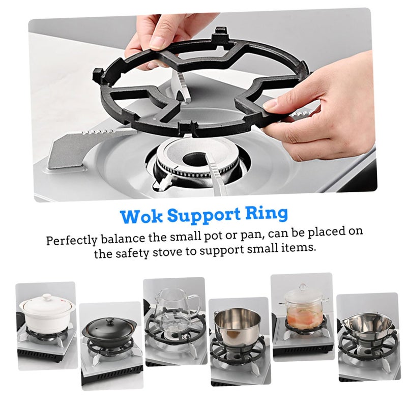 Cast Iron Wok Ring Holder Stable Cooking Anti Slip Design For Gas Stoves - Image 4