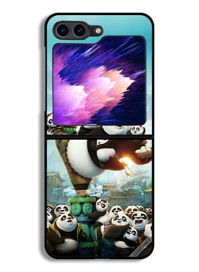 Covernex Samsung Galaxy Z Flip6 Protective Case Cover Panda & Babies - Image 1