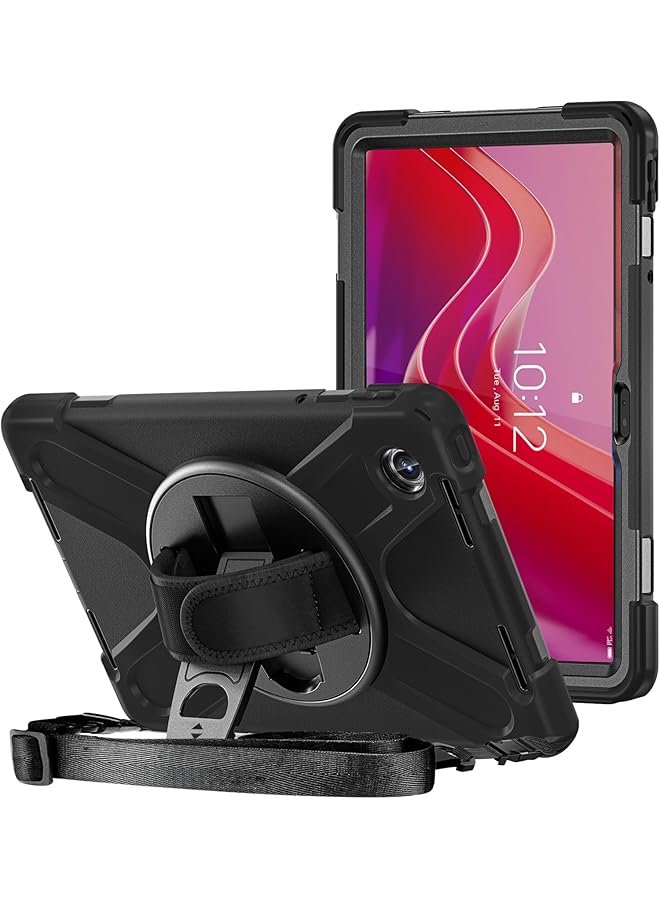 Procases Protective Tablet Case For Lenovo M11 11 Inch 2024 Rugged Heavy Duty Shockproof Rotating Kids Cover Protector For Tab Tb330Fu Tb330Xu Black - Image 1