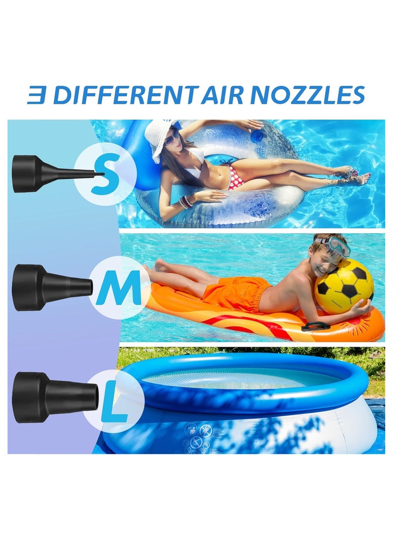 RATSAW Electric Air Pump Portable and Fast Inflating and Deflating Air Cushion Pump for Family Cars Travel High Power Electric Inflator for Float Toys Hovercraft Black  - Image 5