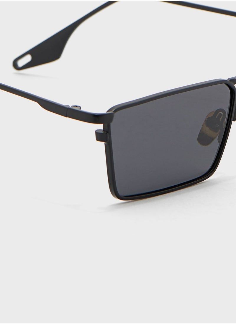 Robert Wood Polarized Sleek Rectangle Sunglasses  - Image 3