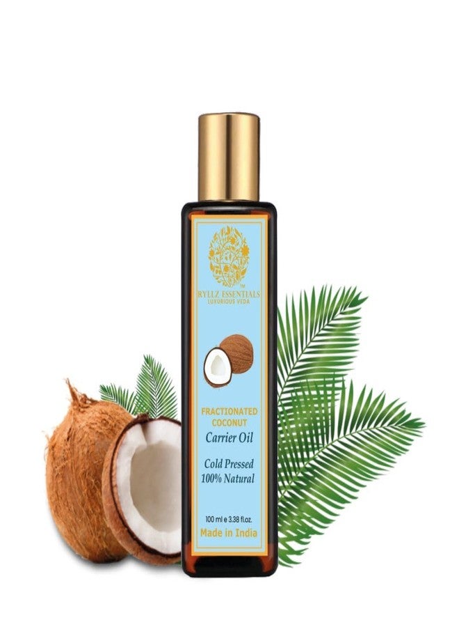 RYLLZ ESSENTIALS Fractionated Coconut Carrier Oil | For Hair Growth, Moisturizer, Damage Repair, Anti-Frizz, Baby & Body Massage | Nariyal | 100% Pure & Natural | Cold Pressed & Extra Virgin Oil | 100ml - Image 3