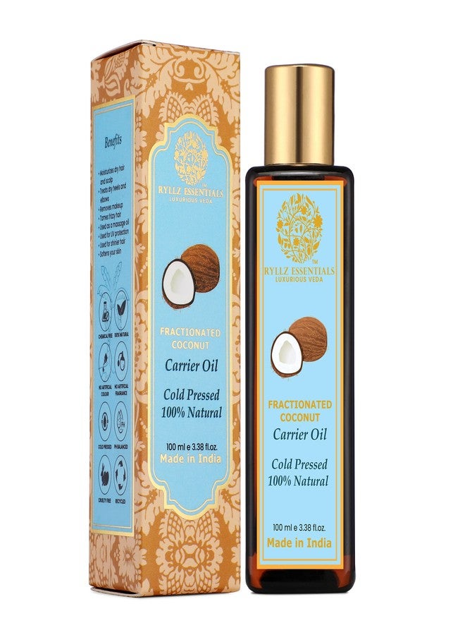 RYLLZ ESSENTIALS Fractionated Coconut Carrier Oil | For Hair Growth, Moisturizer, Damage Repair, Anti-Frizz, Baby & Body Massage | Nariyal | 100% Pure & Natural | Cold Pressed & Extra Virgin Oil | 100ml - Image 1