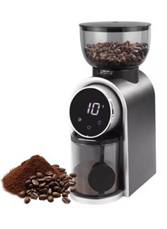 ET-LIFE 12-Cups Electric Coffee Grinder with 25 Gears Precise Settin, Stainless Steel Coffee Grinder, LCD Screen and Large Capacity for Turkish/Espresso/Mocha/Drip/Pour Over/French Press  - Image 1