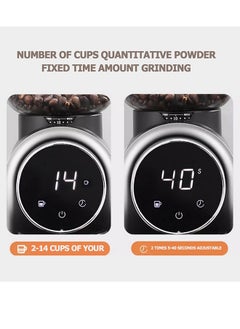 ET-LIFE 12-Cups Electric Coffee Grinder with 25 Gears Precise Settin, Stainless Steel Coffee Grinder, LCD Screen and Large Capacity for Turkish/Espresso/Mocha/Drip/Pour Over/French Press  - Image 4