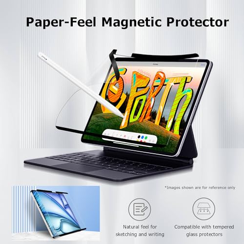 Megoo DrawPad Paperfeel Screen Protector for iPad Air/Pro 11 Inch (2018-2022), Magnetic Removable Writing Film with Storage Folder, Anti-Glare, Write and Draw Like on Paper - Image 4