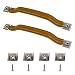 UPOW 2 Pack 55009801K Interior Door Handle Pull Strap KitCompatible with J eep CJ5 CJ8 Wr Angler Front Left Driver and Right Passenger Side Brown - Image 2