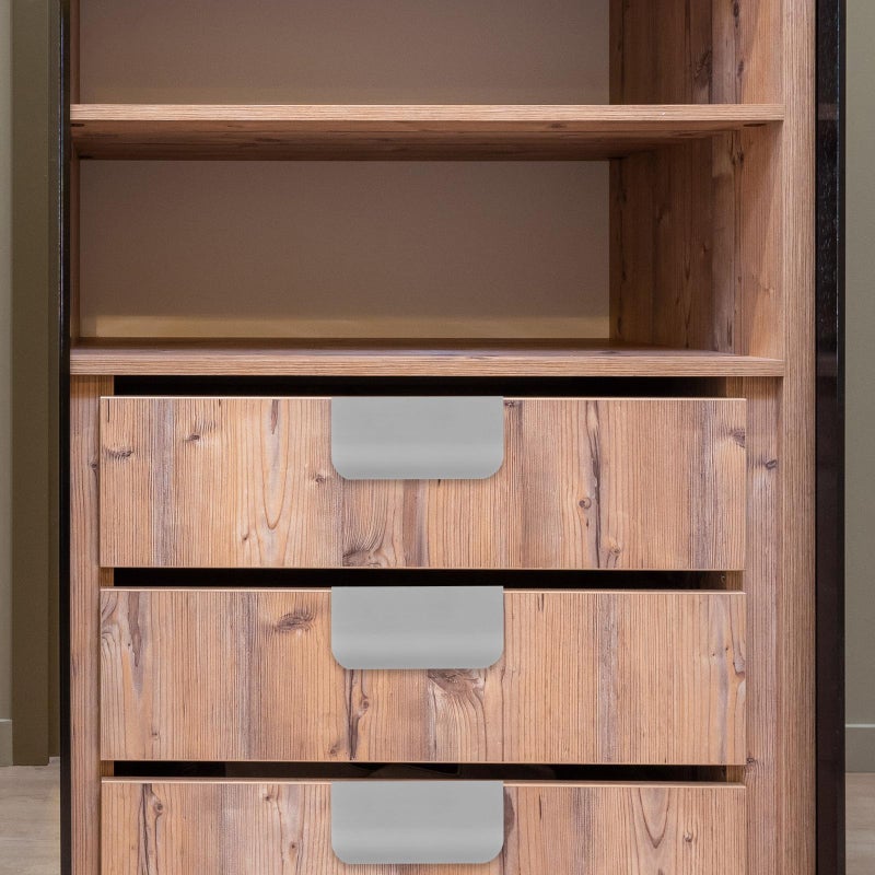 Dark Space Gray 80mm Concealed Cabinet Door Pulls 10 Pack No Drill Hardware for Kitchen Drawers - Image 5