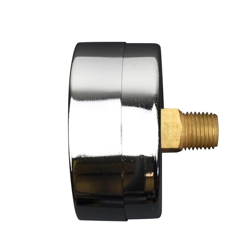 2" Pressure Gauge - Chrome Plated Steel Case, 1/4" NPT, Back MNT. 30 PSI - Image 2