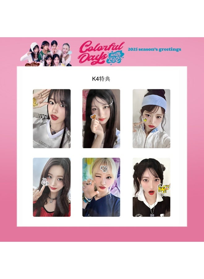 NIBEMINENT 6 Pcs Kpop IVE SEASON’S GREETING Lomo Cards Card For Fans Collection Gifts - Image 3