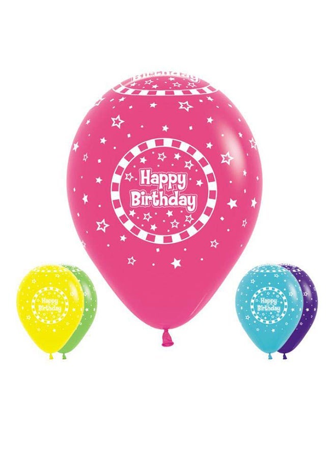 سيمبرتكس 12 قطعة في جميع أنحاء عيد ميلاد سعيد شرائط دائرية بالون لاتكس 12 بوصة - Image 1