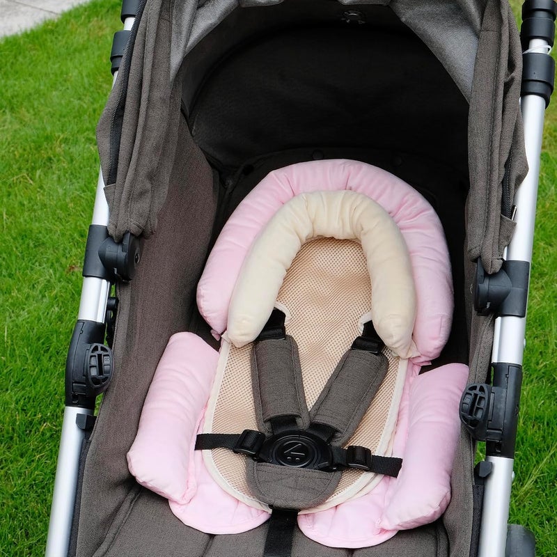 COOLBEBE كول بيبي مُحسّن دعامة جسم الطفل ثلاثية الاستخدام لحديثي الولادة والرضع - حشوة مقعد السيارة الناعمة الإضافية وسادة، مثالي لمقاعد السيارة، عربات الأطفال، الأرجوحات - Image 4