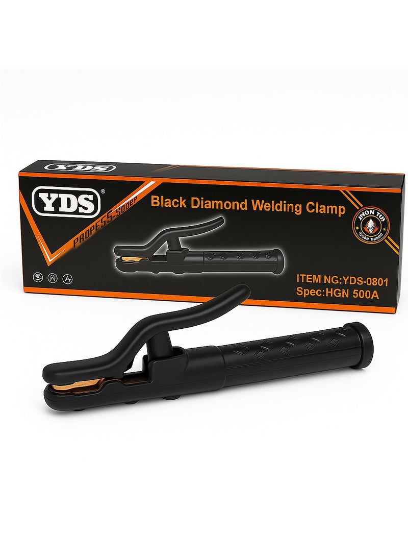 YDS Electrode Holder / Welding Clamp – 500A Rated – Fully Insulated Quick-Action Lever, Copper Alloy Jaws, Multi-Angle Rod Positions – For MMA/Stick Welding - Image 1