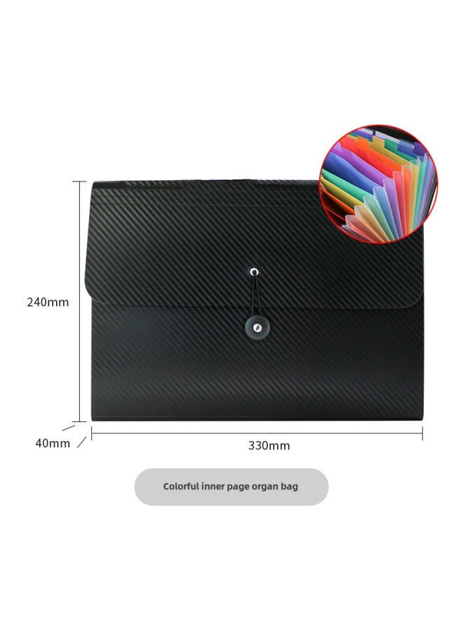 Sanqi Recommend Color Pp Organ Bag 7 Grid 13 Grid Rainbow Organ Folder Office Folder - Image 1