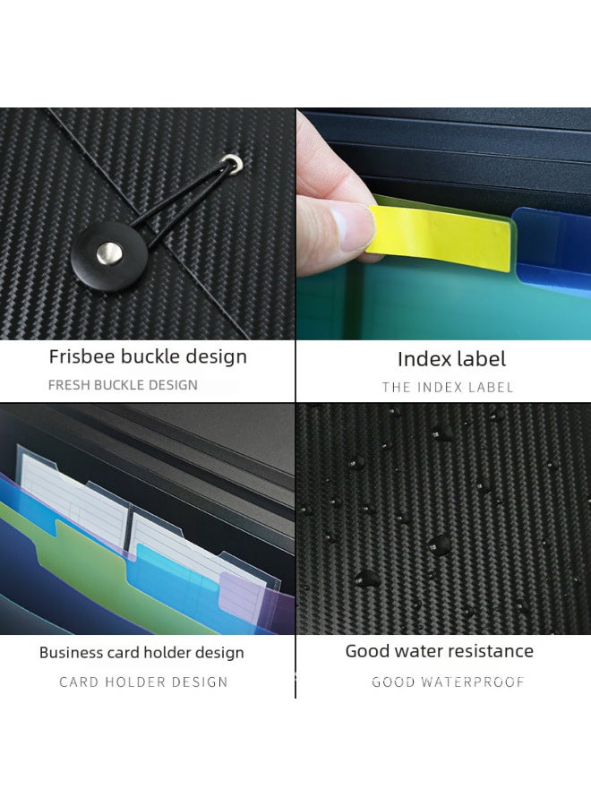 Sanqi Recommend Color Pp Organ Bag 7 Grid 13 Grid Rainbow Organ Folder Office Folder - Image 3