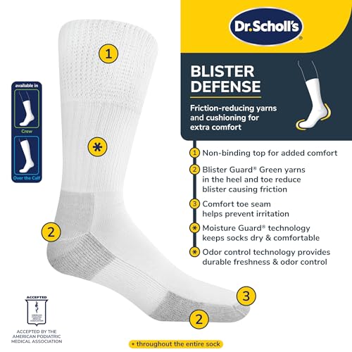 Dr. Scholl's Men's Advanced Relief Casual Crew Socks 2 Pairs - Image 2