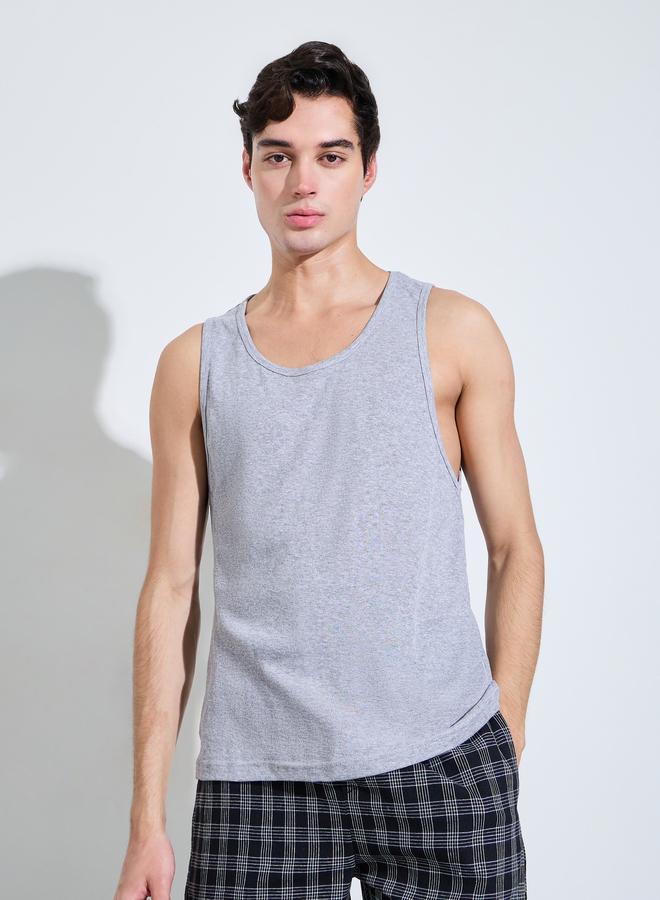 Styli Pack of 2 - Solid Round Neck Vest - Image 5