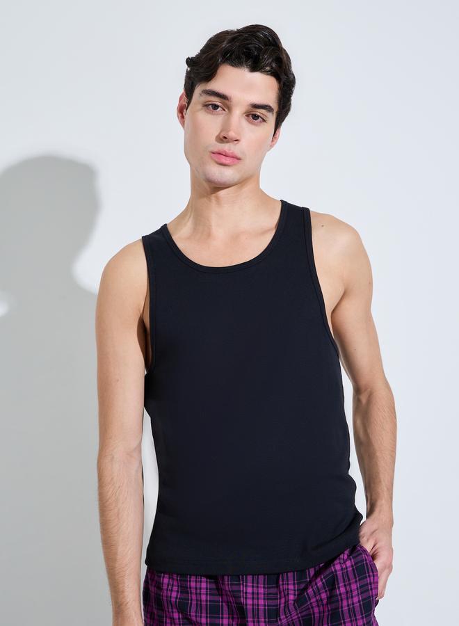 Styli Pack of 2 - Solid Round Neck Vest - Image 2