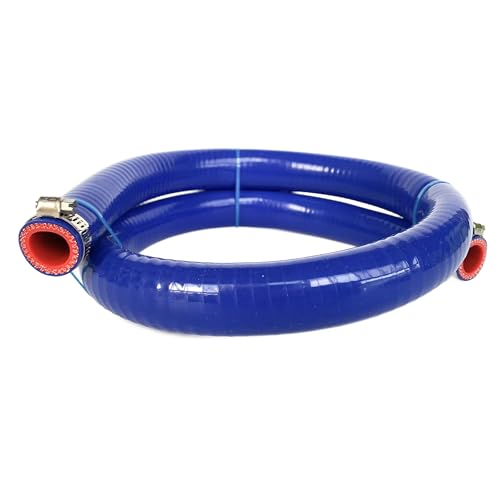 Bekelan 19MM 34 X 328FT Blue High Temp Reinforced Silicone Heater Tubing Hose Radiator Coolant Straight LineWork Pressure 145PSI4ply Reinforced5MM Thick2 Clamp - Image 1