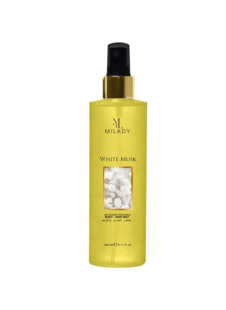 Milady White Musk Hair and Body Mist  240 Ml 